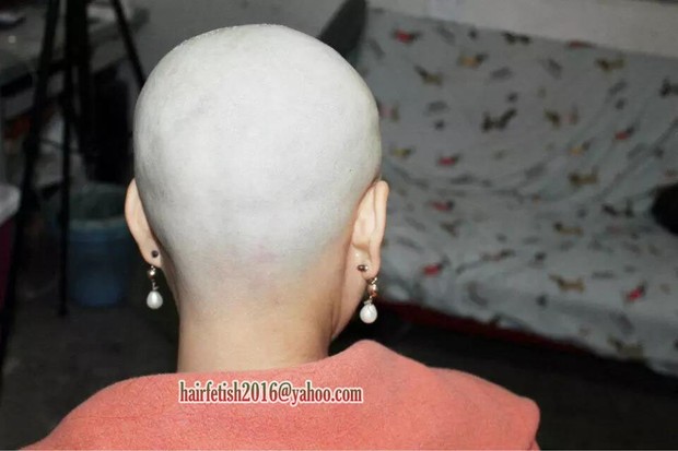 Beautiful long hair to smooth bald