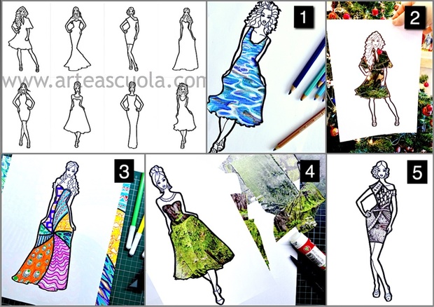 Fashion design con Texture: 8 fogli di lavoro