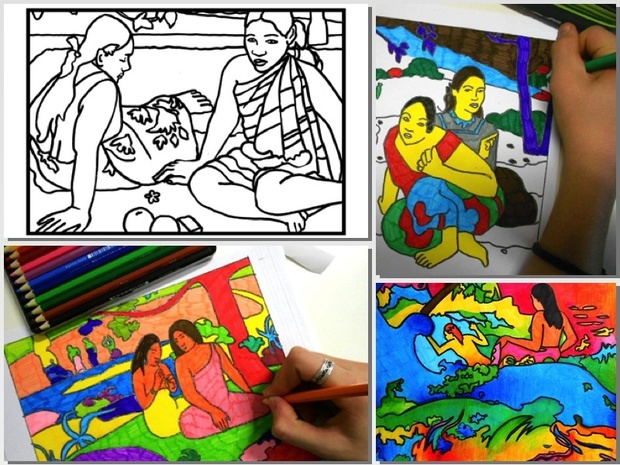 Artists set: Gauguin Van Gogh Klimt Klee worksheets