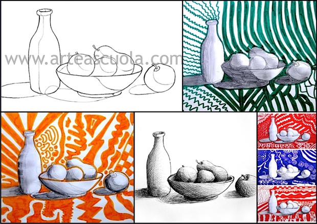 Shading a still life: worksheet