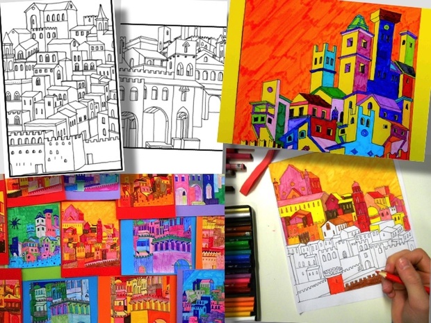 MEDIEVAL CITY: 5 printable worksheets