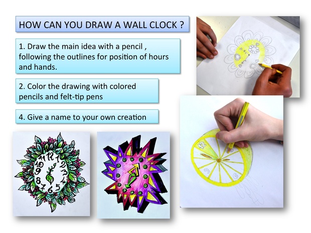 Design a wall clock: worksheets