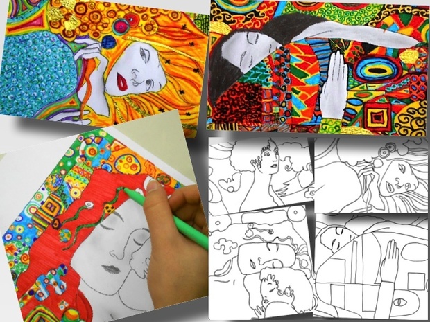 Artists set: Gauguin Van Gogh Klimt Klee worksheets