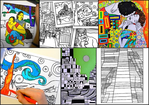 Artists set: Gauguin Van Gogh Klimt Klee worksheets