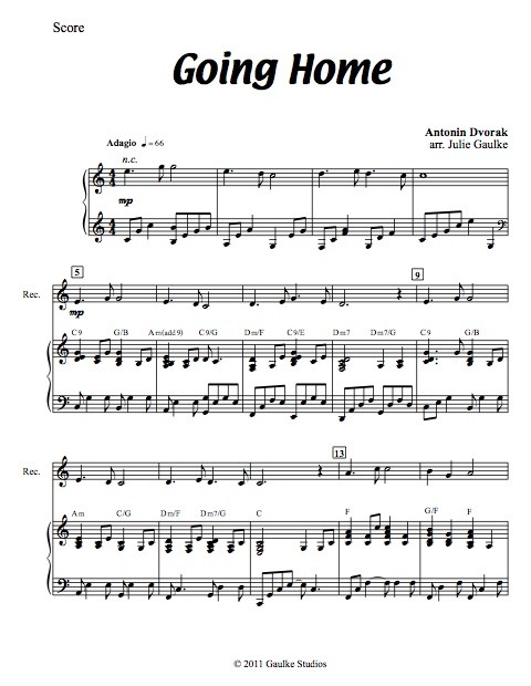 Going Home with mp3 accompaniment track