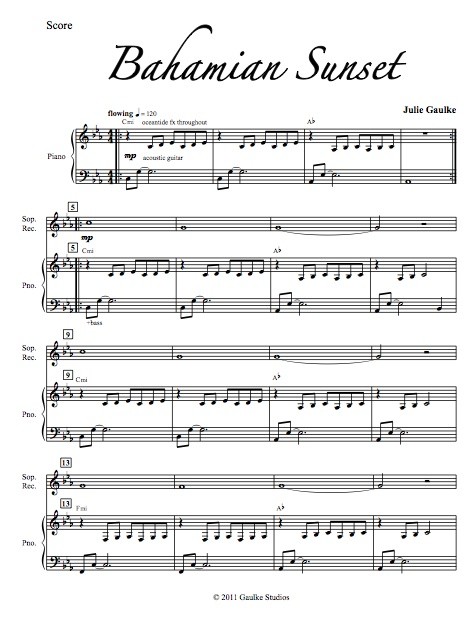 Bahamian Sunset - recorder