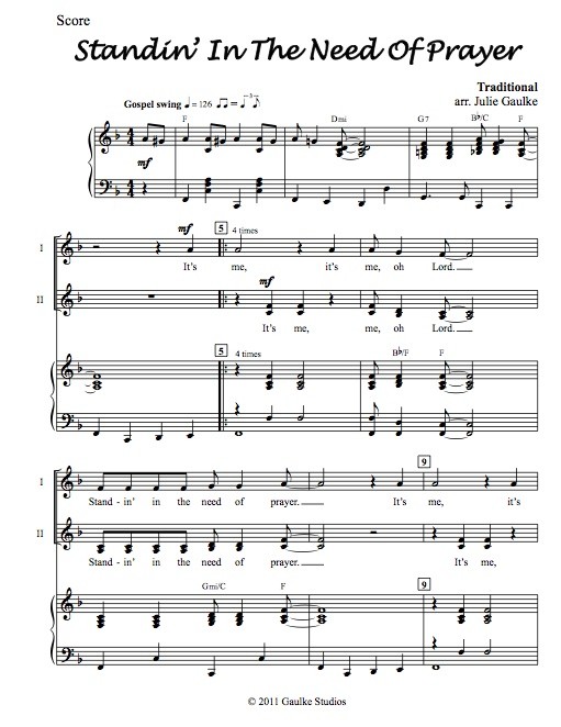 Standin' In The Need Of Prayer - original arrangement