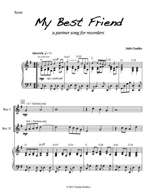 My Best Friend (Rec) with mp3 accompaniment track