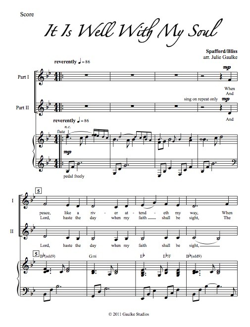 It Is Well With My Soul - original arrangement