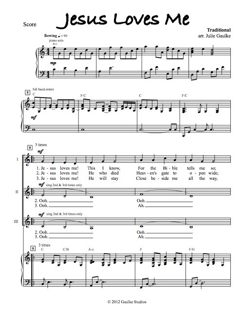 Jesus Loves Me with mp3 accompaniment track