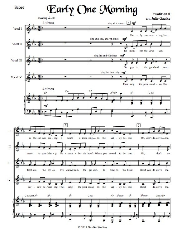 Early One Morning - original arrangement