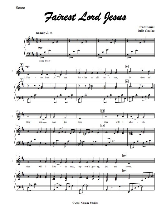 Fairest Lord Jesus - original