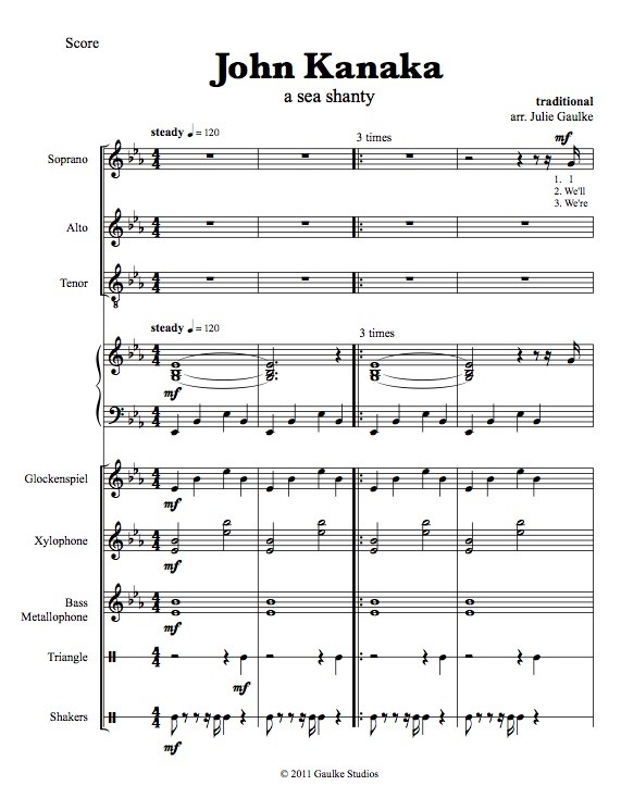 John Kanaka - original arrangement