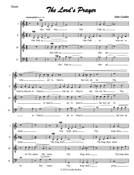 The Lord's Prayer - original for mixed choir a cappella