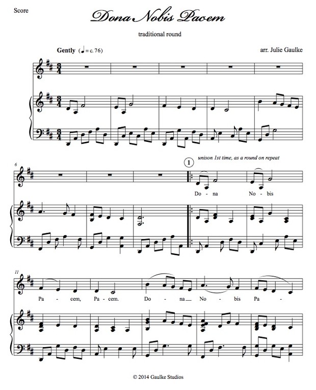 Dona Nobis Pacem - key of D