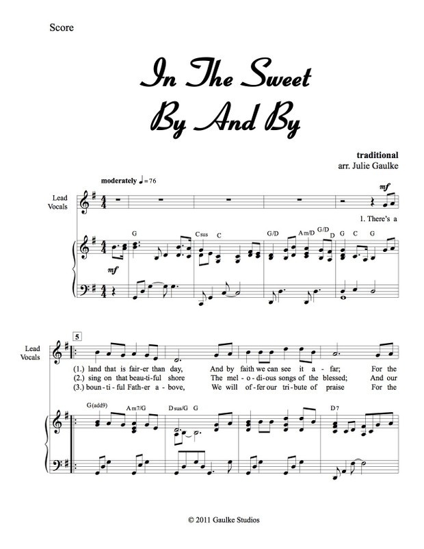 In The Sweet By And By - original arrangement