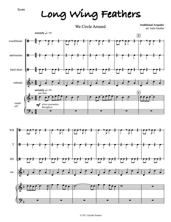 Long Wing Feathers (We Circle Around) original arrangement