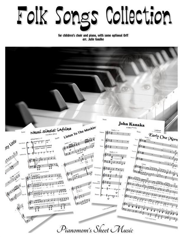 Folk Songs Collection plus mp3 tracks - arr. Julie Gaulke
