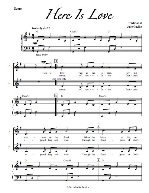 Here Is Love with mp3 accompaniment track