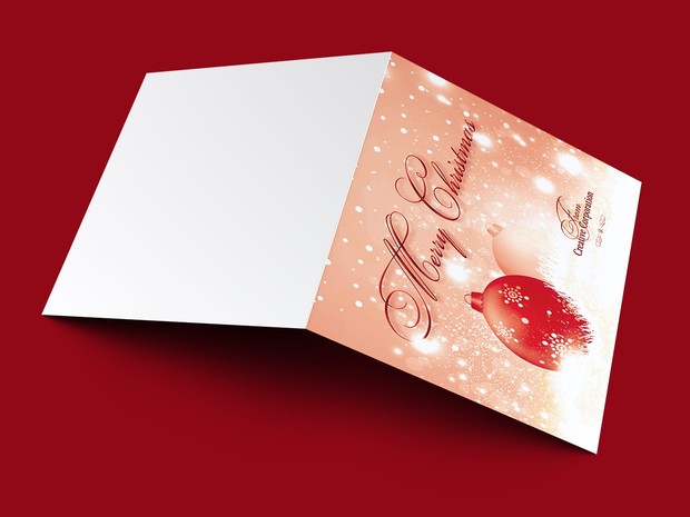 Merry Christmas Greeting Card Template V2