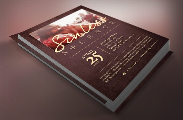 Sinless Silence Church Flyer Template