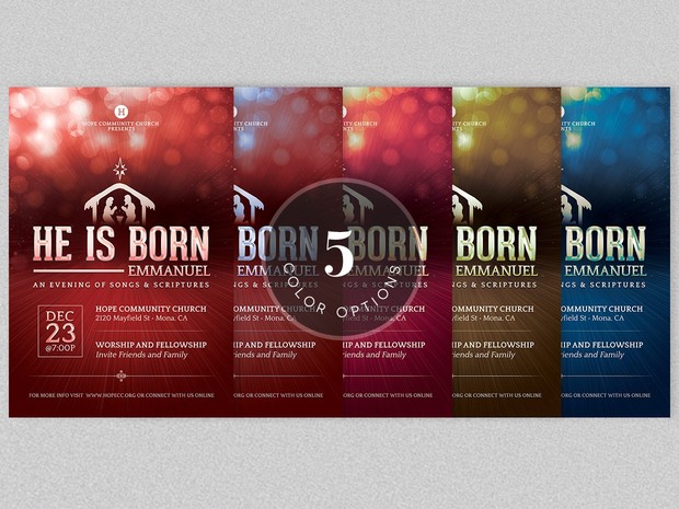 Emmanuel Christmas Flyer Template