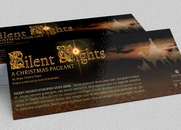 Silent Night Christmas Flyer Template
