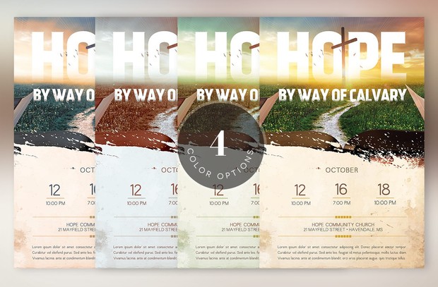 Easter Hope Church Flyer Template