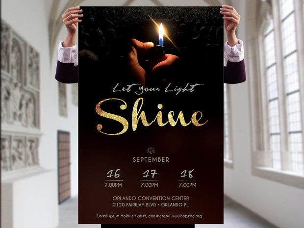 Shine Church Flyer Poster-Photoshop