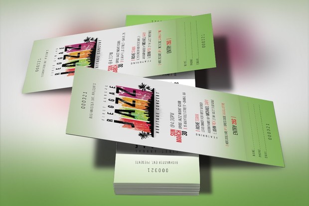 Reggae Jazz Ticket Template