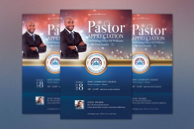 Hope Pastor Appreciation Flyer Poster Template