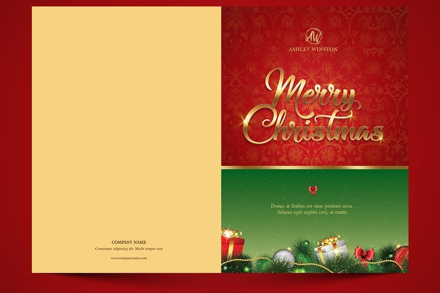 Happy Christmas Greeting Card Template