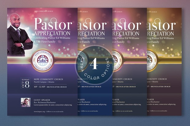 Hope Pastor Appreciation Flyer Poster Template