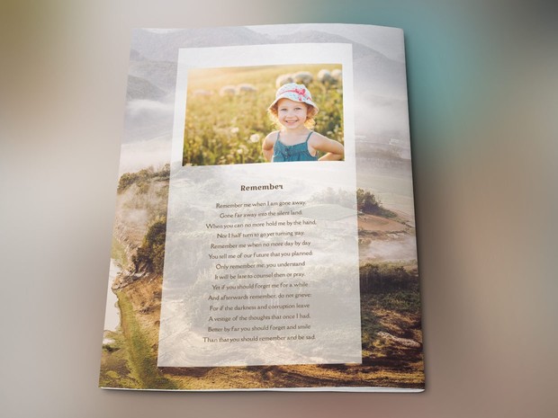 Adventure Large Funeral Program Template