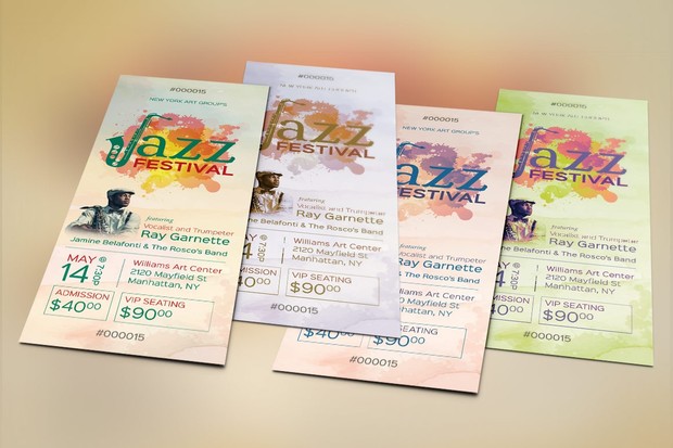 Jazz Concert Ticket Template