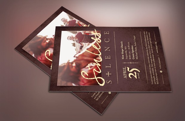 Sinless Silence Church Flyer Template