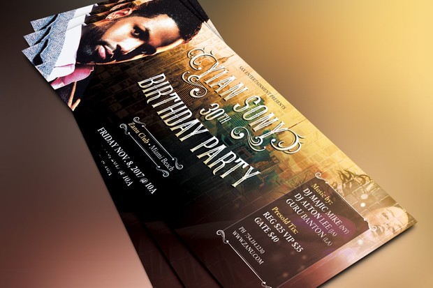 Hipster Birthday Party Flyer Template