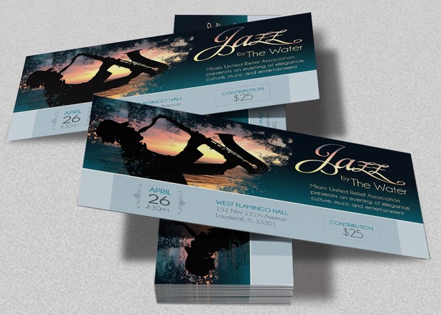 jazz concert event ticket template godserv designs
