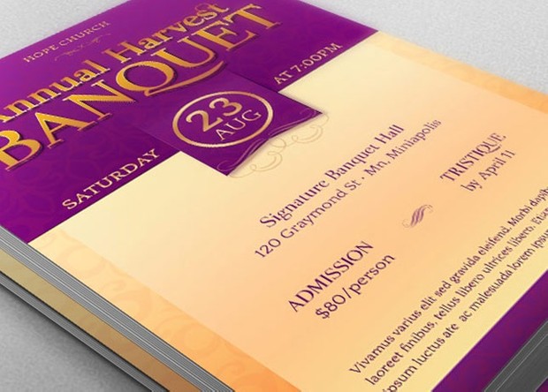 Harvest Banquet Church Template Bundle