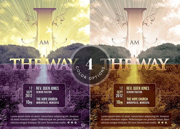 I Am The Way Church Flyer Template