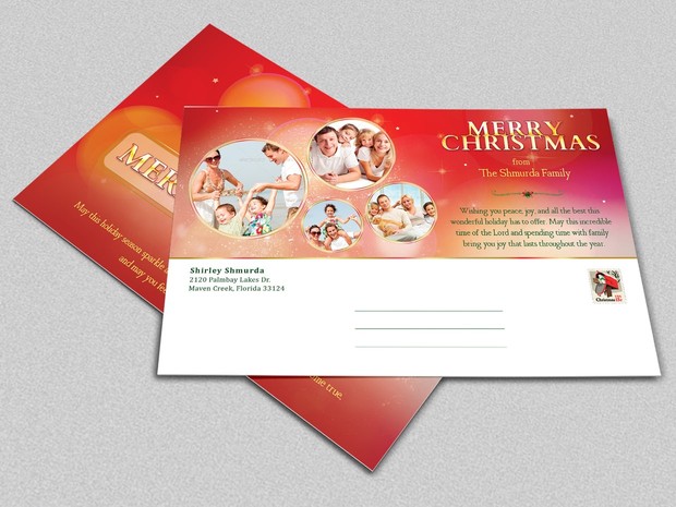 Christmas Postcard Template
