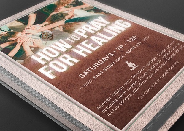 Prayer for Healing Church Flyer Template