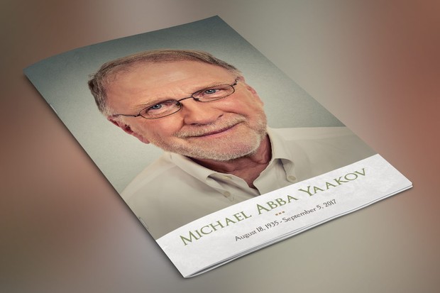 Retro Funeral Program Publisher Word Template