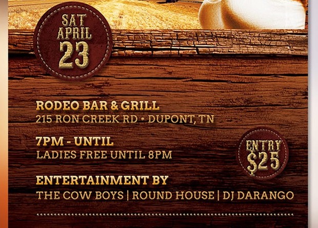 Country Road Party Flyer Template