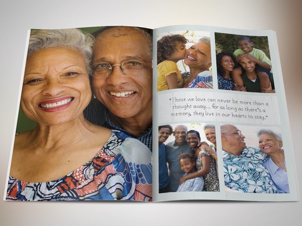 Magnolia Bi-Fold Funeral Program Publisher Template