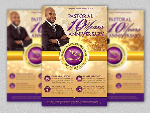 Clergy Anniversary Templates Bundle