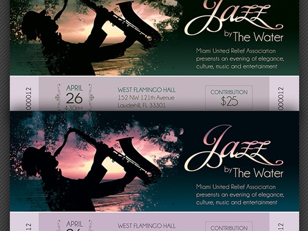 Jazz Concert Event Ticket Template