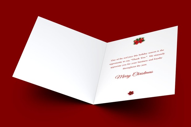 Ornament Christmas Card Template