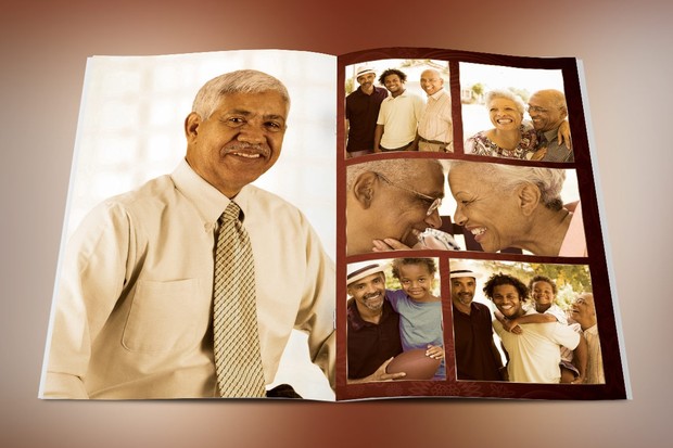 Copper Dignity Funeral Program Publisher Template