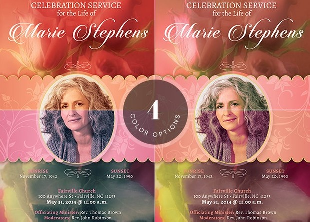 Decorative Funeral Program Template